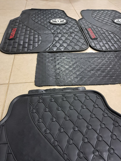 Toyota 3D Luxury Rubber Floor Mats – Universal 5PCS Set