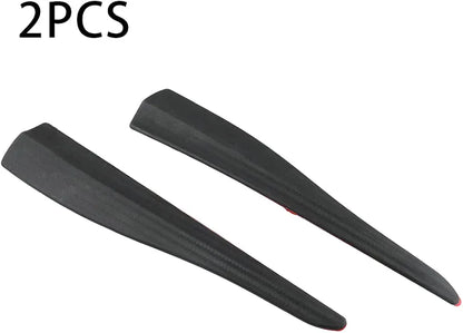 1 Pair Car Carbon Fiber Silicone Bumper Strip, Style: Long (Black)