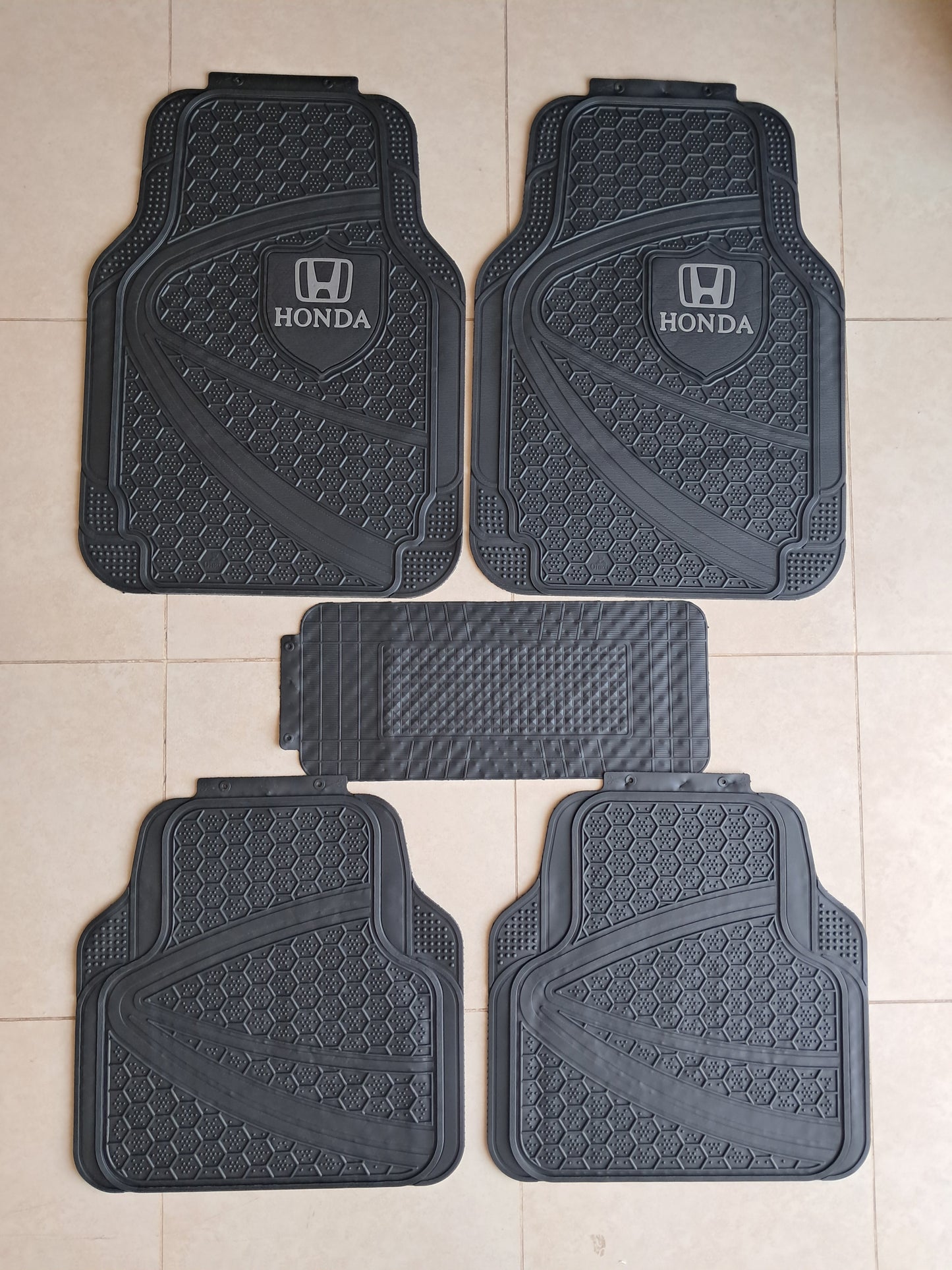 Honda Premium Shield Design All-Weather 5PCS Floor Mats Set – Universal Fit for All Vehicles