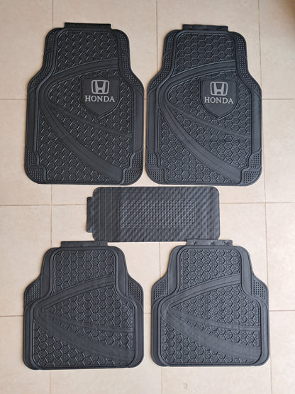 Honda Premium Shield Design All-Weather 5PCS Floor Mats Set – Universal Fit for All Vehicles