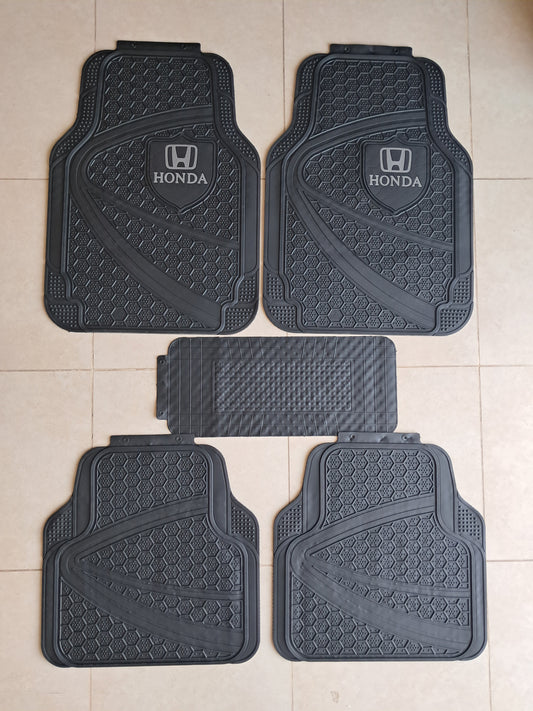 Honda Premium Shield Design All-Weather 5PCS Floor Mats Set – Universal Fit for All Vehicles