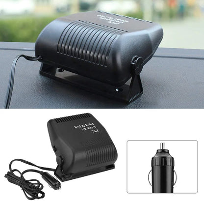 Car Heater Defroster,12V Cooling Fan Heater 2 in 1 Portable Fast Heating Low Noise Car Ceramic Heating Windshield Defroster Demister