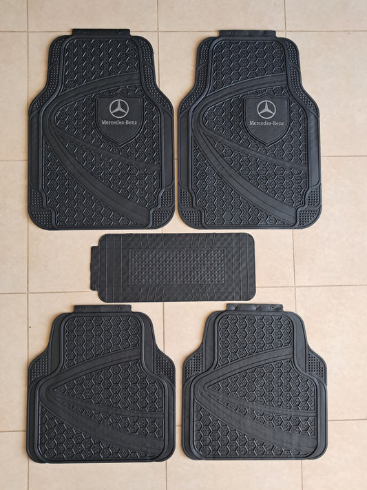 Mercedes Premium Shield Design All-Weather 5PCS Floor Mats Set – Universal Fit for All Vehicles
