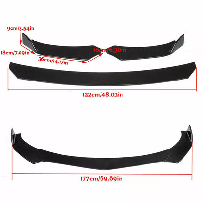 Universal Car Front Bumper Lip Body Kit Splitter Body Spoiler Chin