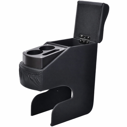 34×34×14 cm armrest with storage compartment and two cup holders, universal car center console storage box multifunctional plastic bracket armrest box for cars, vans, SUVs