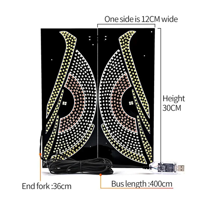 Devil Eyes Light for Cars, 2PCS LED Eyes for Car, Car LED Display, 2025 New Colorful Eye Lamp Soft Screen for Car Trucks Store Window