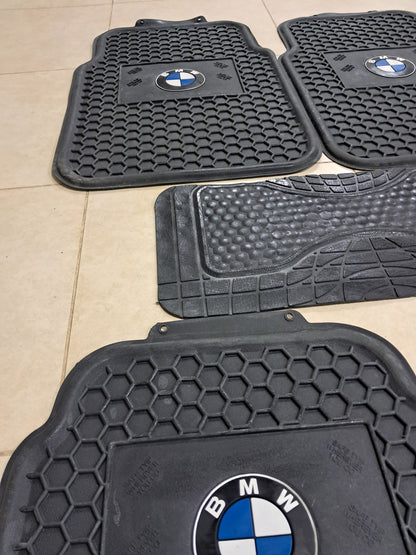 BMW Honeycomb Rubber Floor Mats – Heavy Duty Universal 5PCS Set