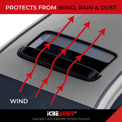 88 Cm Roof Top Wind Deflector Sunroof Visor Rain Guard For Mid Size Vehicle