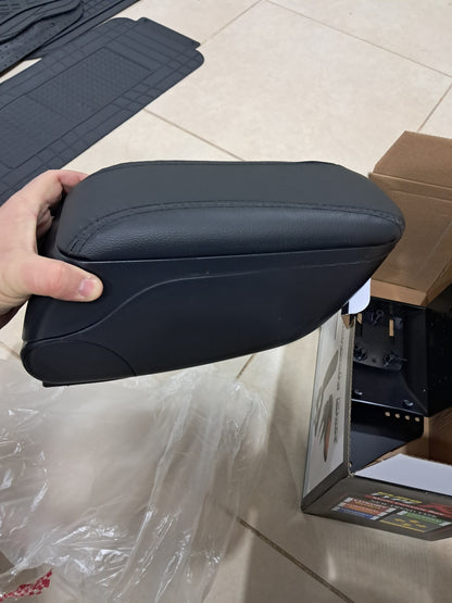 Car Armrest Console Holder Space Saving Adjustable Faux Leather Stand