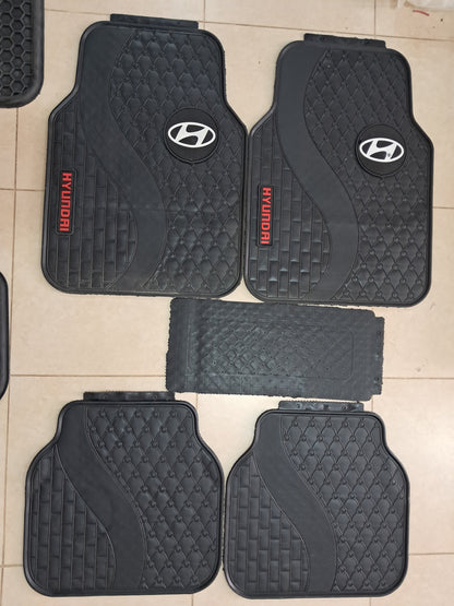 Hyundia 3D Luxury Rubber Floor Mats – Universal 5PCS Set