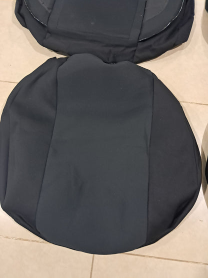 Universal Black Fabric & Leather Seat Covers – Sponge Padded