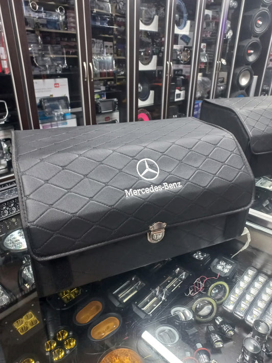 PU Leather Car Trunk Storage Box Stowing Tidying Box with car logo