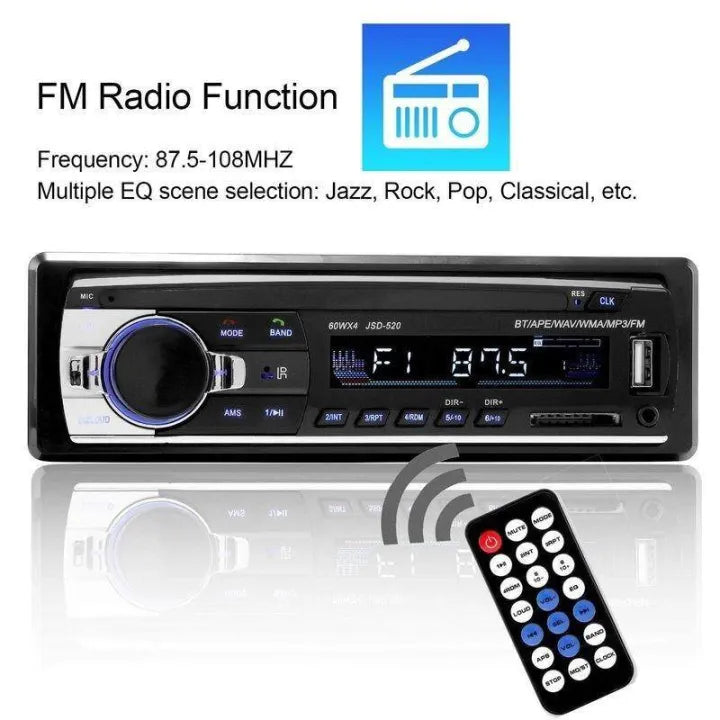 Dual USB Charge pro+ Bluetooth Wireless + Remote Controle with Phone Caller Id Receiver Car Stereo