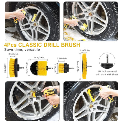 Car Cleaning Set, 20 Pieces Car Care Set, Car Detailing Brush Car Wash Set for Car Cleaning Interior and Exterior, Air Vent, Dashboard, Motor, Wheels, Household Cleaning