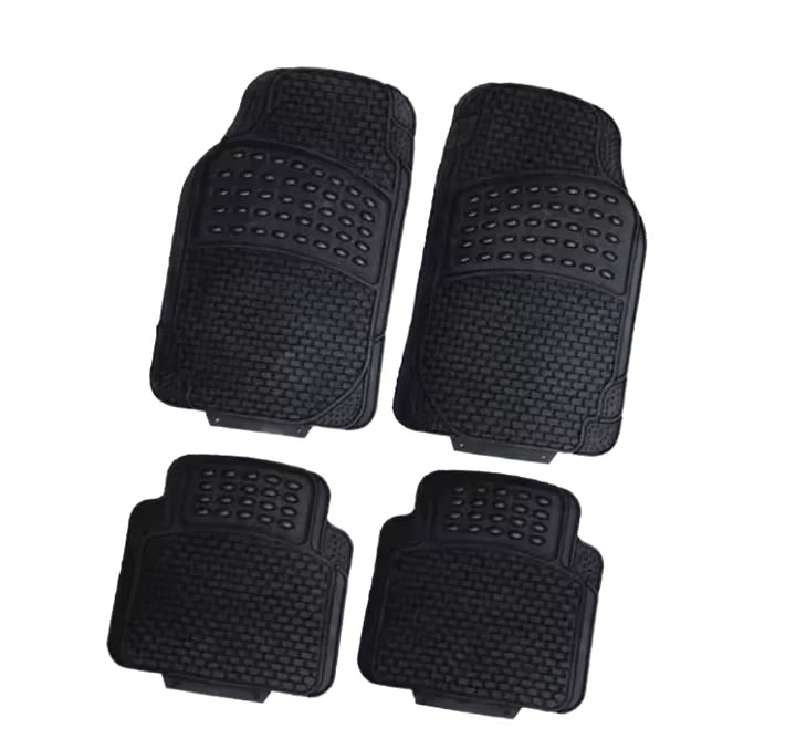 4pcs Set Black For All Cars All Weather Rubber Mats