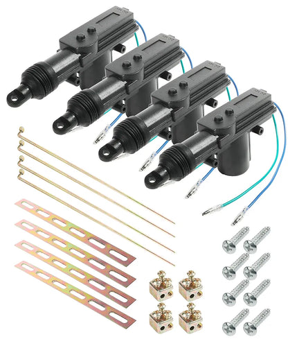 4 Pack Door Lock Actuator,Universal Car Keyless Entry System Kit,Car Accessories Universal Heavy Duty High Power Door Lock Actuator,Power Central Locking System,Works with Most Vehicles