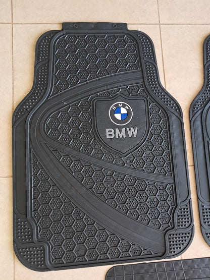 BMW Premium Shield Design All-Weather 5PCS Floor Mats Set – Universal Fit for All Vehicles