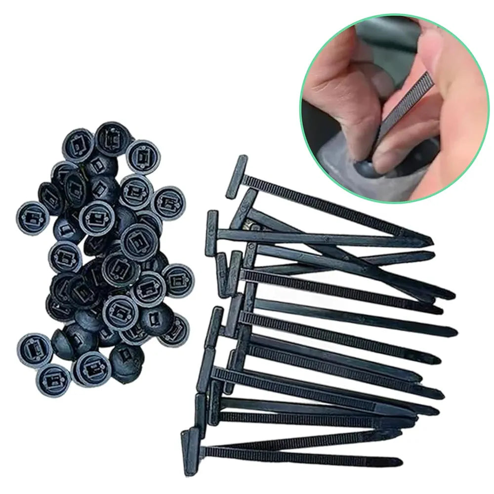 Nylon Cable Ties, Self-Locking Cable Tie Retainer, Push Mount Zip Ties,Bumper Holders For Cars, Zip Tie Lock Wire Holder For Maintenance Automotive Engine Bay Wire Harness Restraint Tie