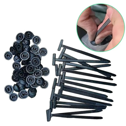 Nylon Cable Ties, Self-Locking Cable Tie Retainer, Push Mount Zip Ties,Bumper Holders For Cars, Zip Tie Lock Wire Holder For Maintenance Automotive Engine Bay Wire Harness Restraint Tie