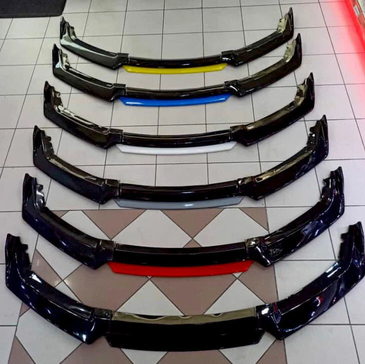 4PCS Universal Car Front Bumper Lip Chin Body Kit For All Cars.