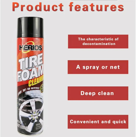 Tire Foam Cleaner, Spray, Deep Clean
