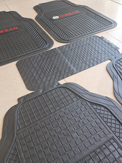 Nissan SportLine Rubber Floor Mats – Anti-Slip All-Season 5 Piece Set