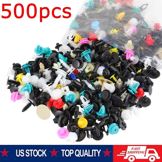 500pcs/pack Clips Car Body Push Pin Rivet Trim Moulding Fastener Screwdriver Kit