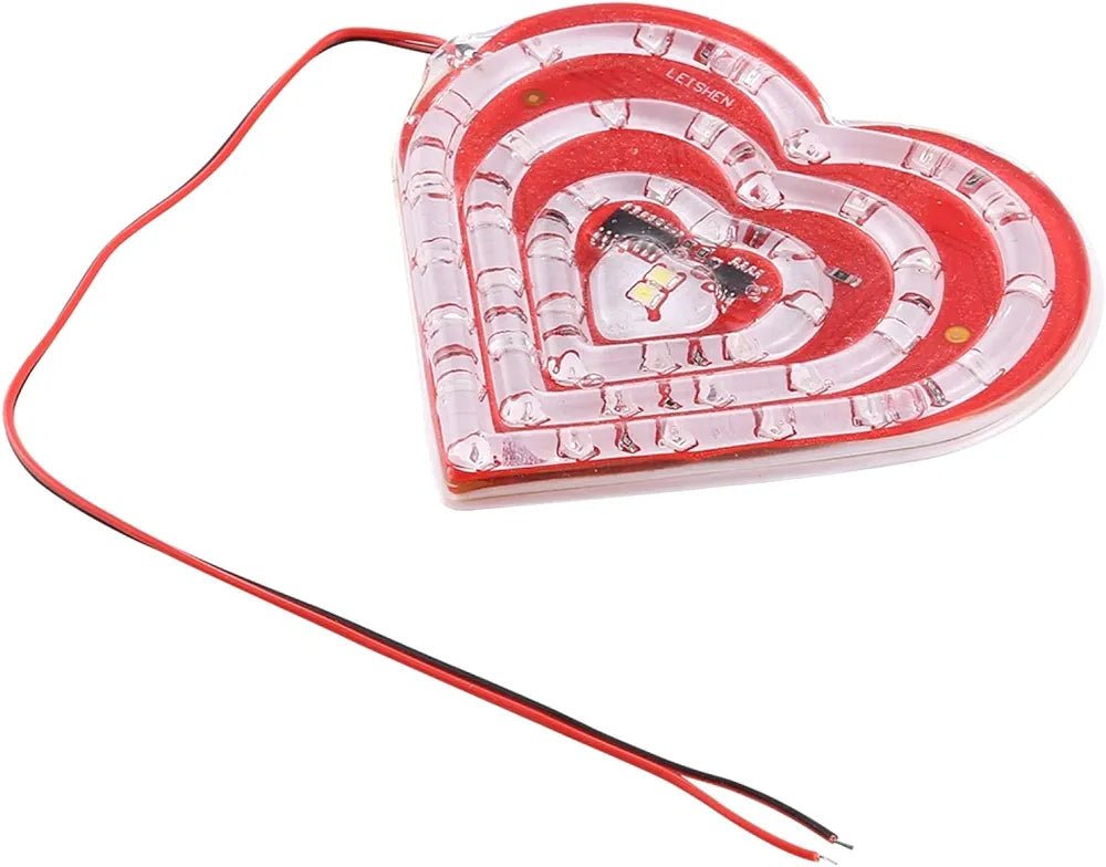 44 LEDs SMD 2835 Motorcycle Modified RGB Light Love Heart Flash Atmosphere Lamp, Diameter: 10cm, DC 12V