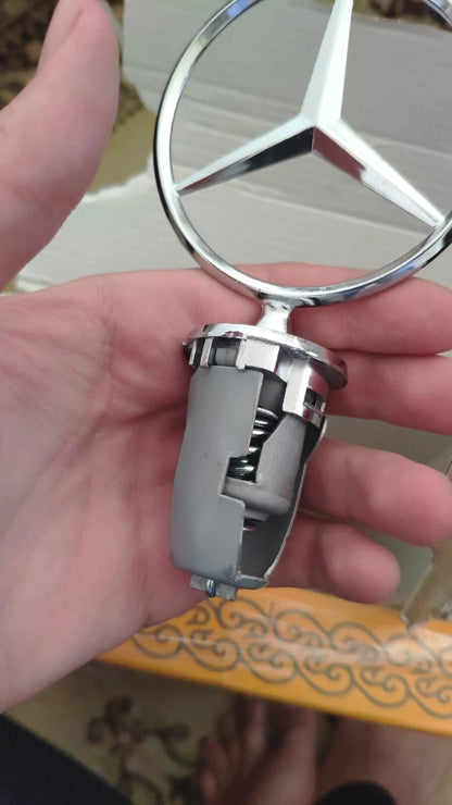 Mercedes Hood Star Ornament w/ Spring New OEM W123 W124 W126 W201