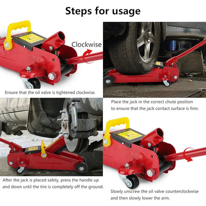 2 Ton Floor Jack Shop Jack Portable Car Jack Folding Hydraulic Floor Jack 12" Lift