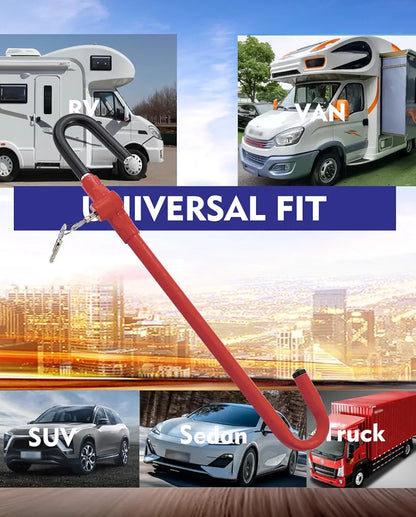 Universal Safety Steering Wheel To Clutch Pedal Lock Car Anti Theft Truck Auto