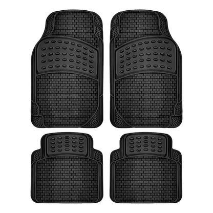 4pcs Set Black For All Cars All Weather Rubber Mats