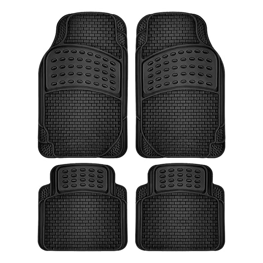 4pcs Set Black For All Cars All Weather Rubber Mats