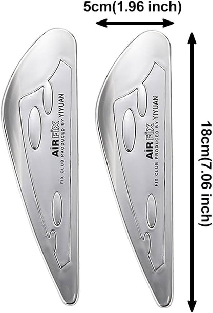 2 Pcs Silver Car Windscreen Wiper Stand Windshield Wiper Wing Blade Spoiler Pressure Tablets