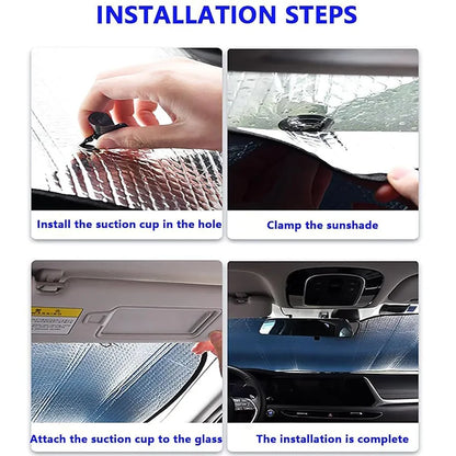 Windshield Sun Shade for Jaguar I-PACE 2018-2025 X590, Reflective Car Window Cover, Blocks UV Rays & Keeps Your Vehicle Cool, Foldable Auto Sun Visor -Easy to Install