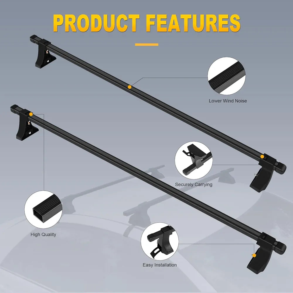 Universal Top Roof Rack Cross Bar Luggage For 4 Door Car SUV Truck Jeep