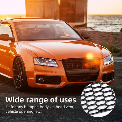 120×40 CM Car Racing Honeycomb Hex Mesh Grill Spoiler Bumper Vent New Black Plastic