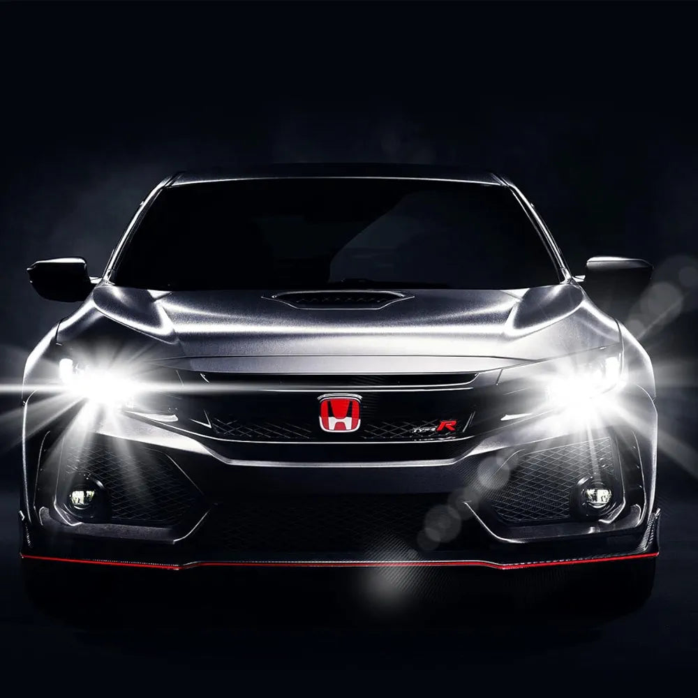 2 LED Headlight Bulbs, 100W 9000 Lumens Super Bright 6000K Cool White, Quick Install LED Conversion Kit, Halogen Replacement for Cars, Trucks & Motorcycles (Pack of 2)