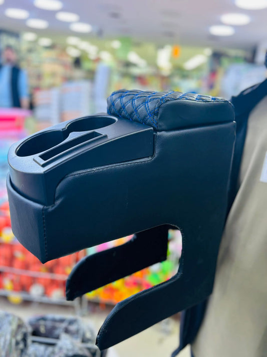 34×34×14 cm armrest with storage compartment and two cup holders, universal car center console storage box multifunctional plastic bracket armrest box for cars, vans, SUVs