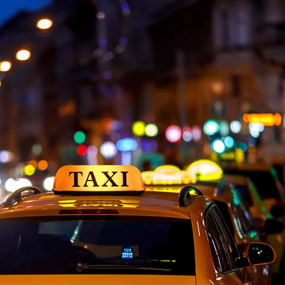 Taxi Sign Cab Lights Magnetic Car Roof Taxi Top Sign Indicator Lights Lamp Topper Car Light 12V Car Top Light waterproof (Yellow, S：270 x 100 x 100mm)