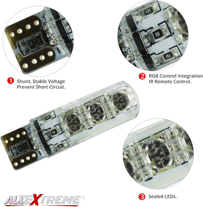 Parking Bulb with IR Remote for All Cars & Bikes (Pack of 2, Small, Multicolor)