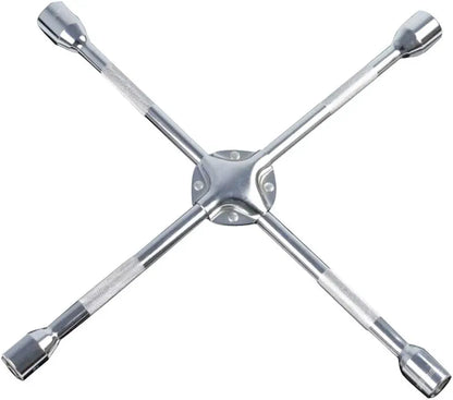 4 Way Cross Wrench Utility Plumbing Multi Reinforced Valve Tool for Car Wheel Nut