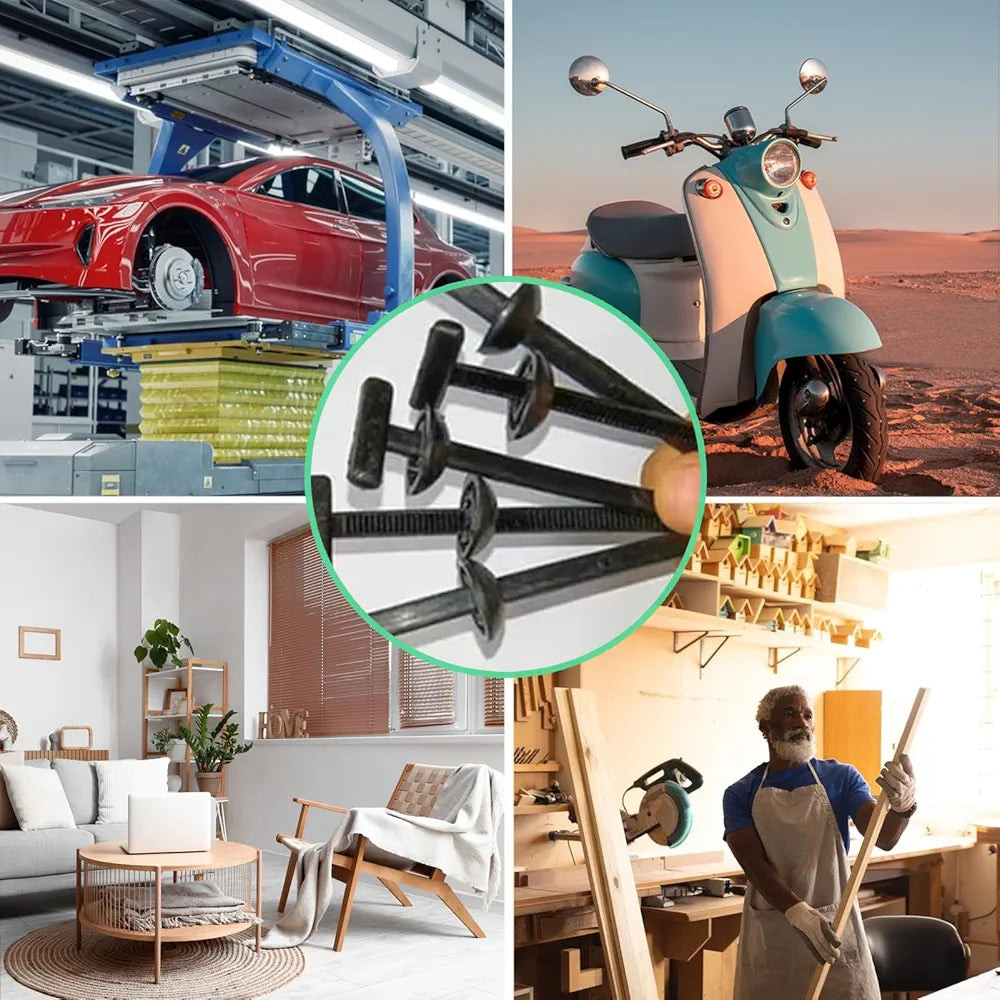 Nylon Cable Ties, Self-Locking Cable Tie Retainer, Push Mount Zip Ties,Bumper Holders For Cars, Zip Tie Lock Wire Holder For Maintenance Automotive Engine Bay Wire Harness Restraint Tie