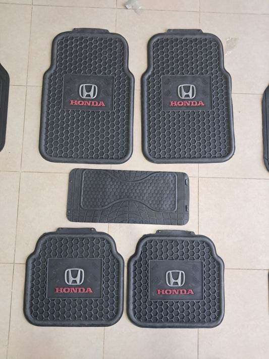 Honda Honeycomb Rubber Floor Mats – Heavy Duty Universal 5PCS Set