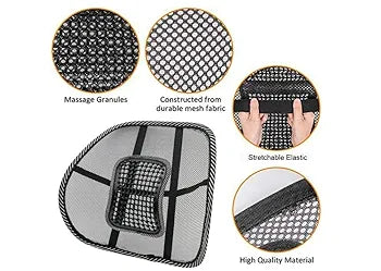 2pcs New Mesh Lumbar Back/Spine Support Seat Cushion Office Chair, Car Seat