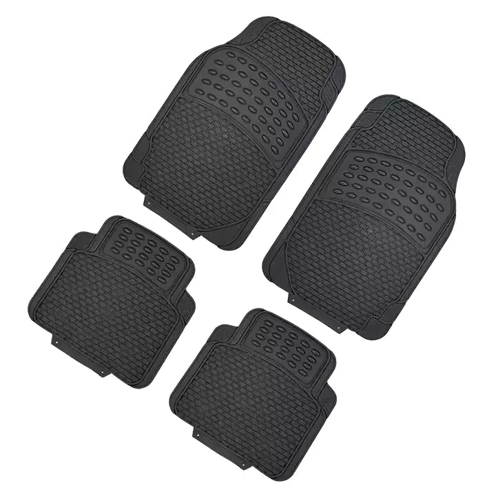 4pcs Set Black For All Cars All Weather Rubber Mats