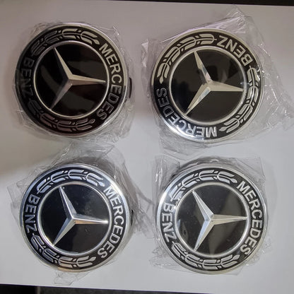 Brand New Set 4 pcs Mercedes Benz Wheel Badge