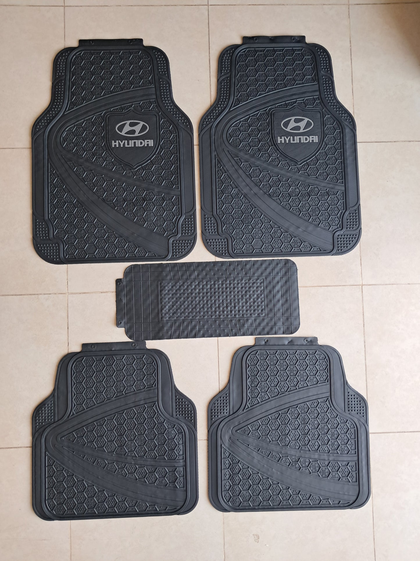 Hyundia Premium Shield Design All-Weather 5PCS Floor Mats Set – Universal Fit for All Vehicles
