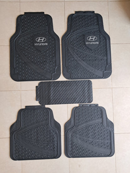 Hyundia Premium Shield Design All-Weather 5PCS Floor Mats Set – Universal Fit for All Vehicles