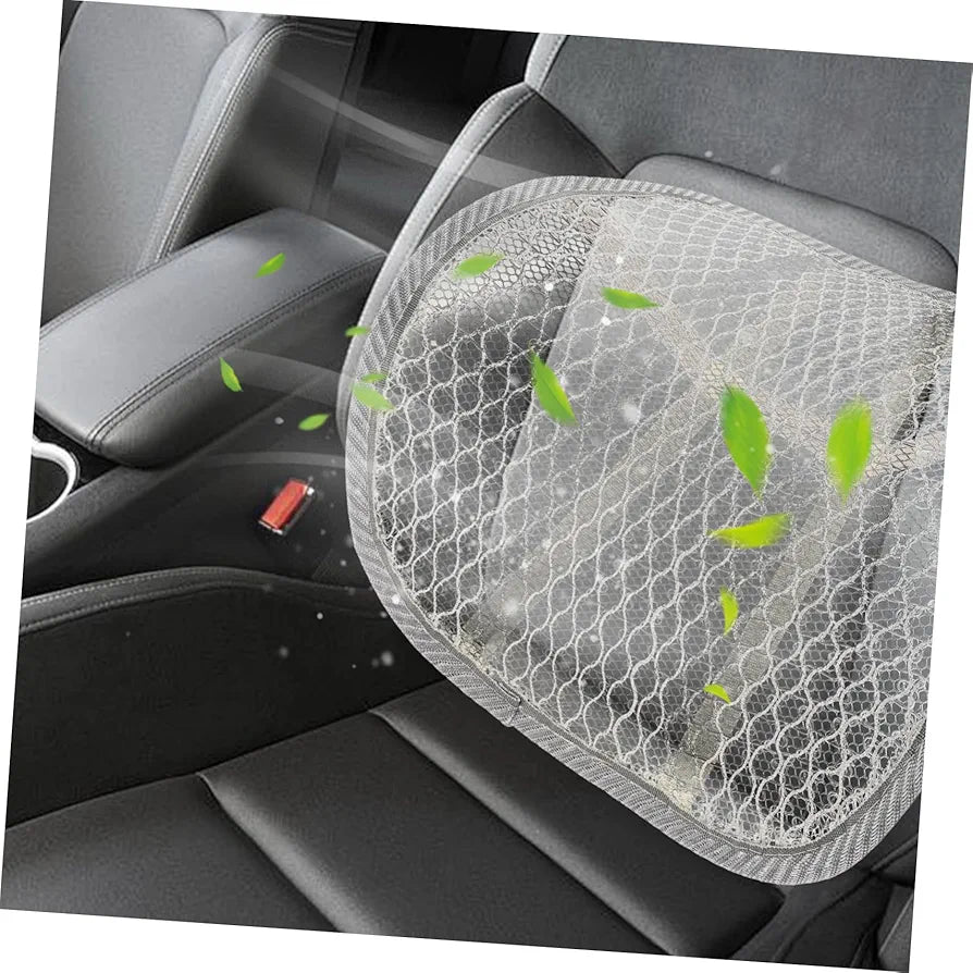 2pcs Car Seat Lumbar Support Pillow Breathable Mesh Back Cushion for Summer Comfort Ergonomic Design for Office and Vehicle Use Lumbar Support for Drivers and Long Journeys